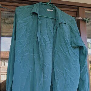 100% silk button down shirt, slight damage